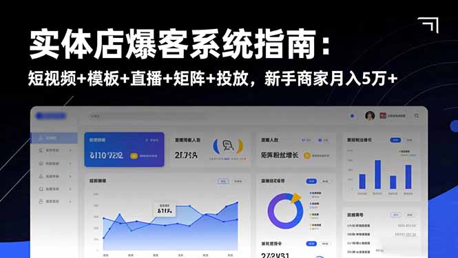 （16541期）实体店爆客系统指南：短视频+模板+直播+矩阵+投放，新手商家月入5万+_豪客资源创业项目网-豪客资源_豪客资源库