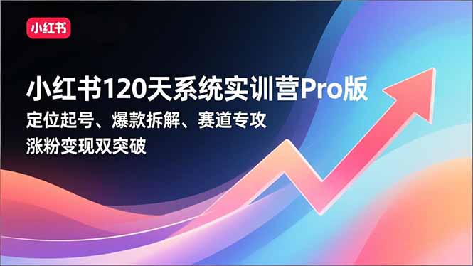（16829期）小红书120天系统实训营Pro版，定位起号、爆款拆解、赛道专攻，实现涨粉变现双突破_豪客资源创业项目网-豪客资源_豪客资源库