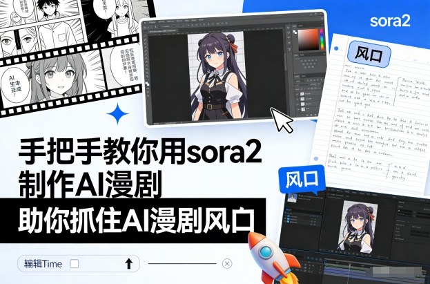 手把手教你用sora2制作AI漫剧，助你抓住AI漫剧风口——豪客资源创业项目网-豪客资源_豪客资源库