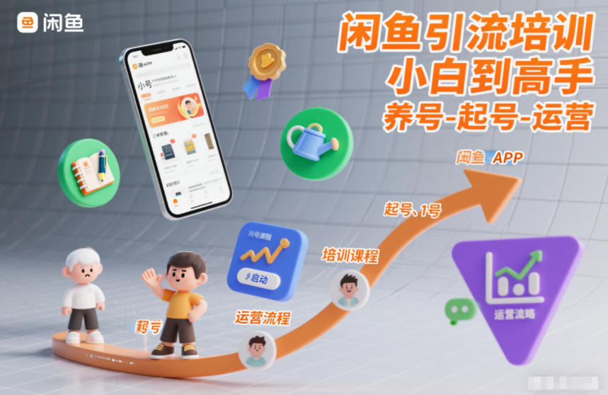 闲鱼引流培训，小白到高手，养号-起号-运营——豪客资源创业项目网-豪客资源_豪客资源库