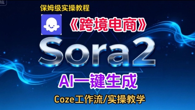 Sora2生成《跨境电商》英文短视频，实操搭建教学课，通俗易懂，包教包会——豪客资源创业项目网-豪客资源_豪客资源库