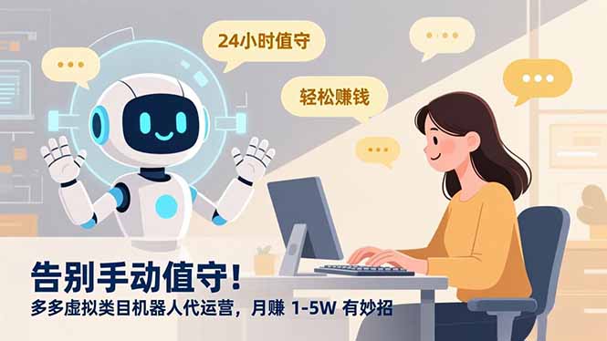 （16921期）告别手动值守！多多虚拟类目机器人代运营，月赚 1-5W 有妙招_豪客资源创业项目网-豪客资源_豪客资源库