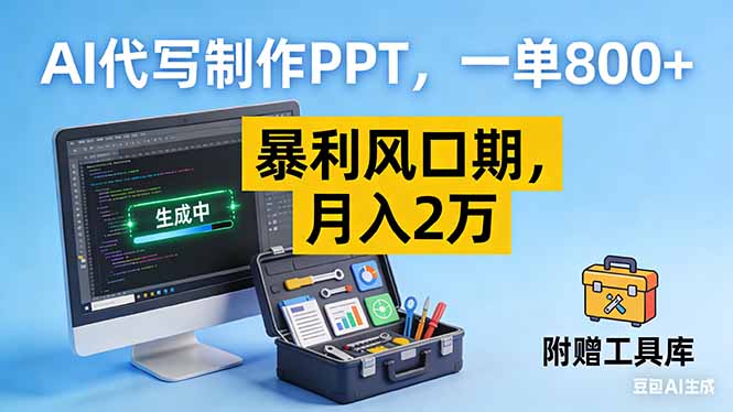 （16967期）AI代写制作PPT，一单800+， 暴利风口期，月入2万【附工具】_豪客资源创业项目网-豪客资源_豪客资源库