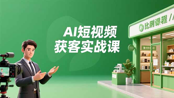 （16747期）AI短视频获客实战课，数字人创作、实体行业应用、精准引流，30天获取客源月入6万+_豪客资源创业项目网-豪客资源_豪客资源库