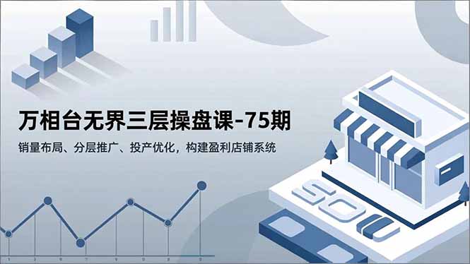 （16769期）万相台无界三层操盘课-75期，销量布局、分层推广、投产优化，构建盈利店铺系统_豪客资源创业项目网-豪客资源_豪客资源库