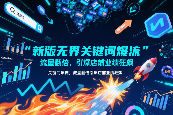 新版无界关键词爆流，流量翻倍，引爆店铺业绩狂飙——豪客资源创业项目网-豪客资源_豪客资源库