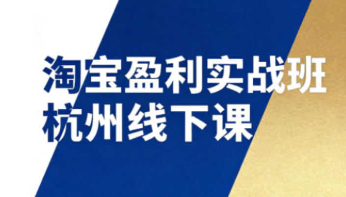 淘宝盈利实战班杭州线下课12月26-28日（音频+字幕），帮你掌握SOP流程+12门核心技术——豪客资源创业项目网-豪客资源_豪客资源库