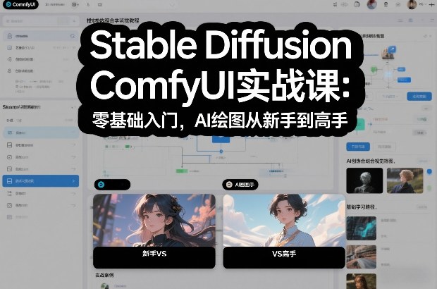 Stable Diffusion ComfyUI实战课：零基础入门，AI绘图从新手到高手——豪客资源创业项目网-豪客资源_豪客资源库