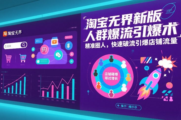 淘宝无界新版人群爆流引爆术，精准圈人，快速破流引爆店铺流量——豪客资源创业项目网-豪客资源_豪客资源库