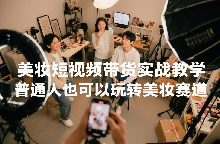 美妆短视频带货实战教学，普通人也可以玩转美妆赛道——豪客资源创业项目网-豪客资源_豪客资源库