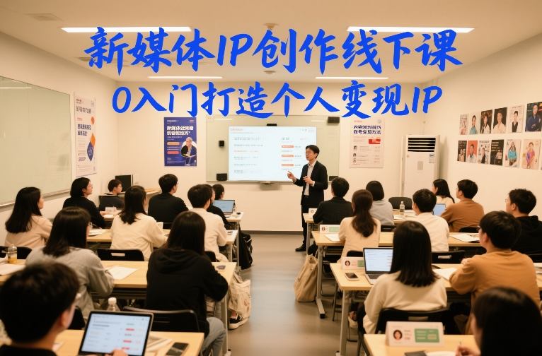 新媒体IP创作线下课，0入门打造个人变现IP——豪客资源创业项目网-豪客资源_豪客资源库