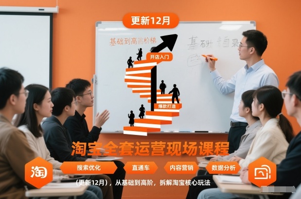 淘宝全套运营现场课程（更新26年1月），从基础到高阶，拆解淘宝核心玩法——豪客资源创业项目网-豪客资源_豪客资源库