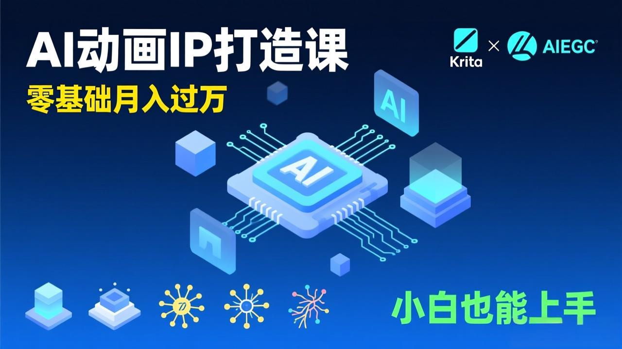 （17075期）AI动画新手变现课，Krita+AIGC、模型训练、商单资源，零基础月入过万，小白也能上手_豪客资源创业项目网-豪客资源_豪客资源库