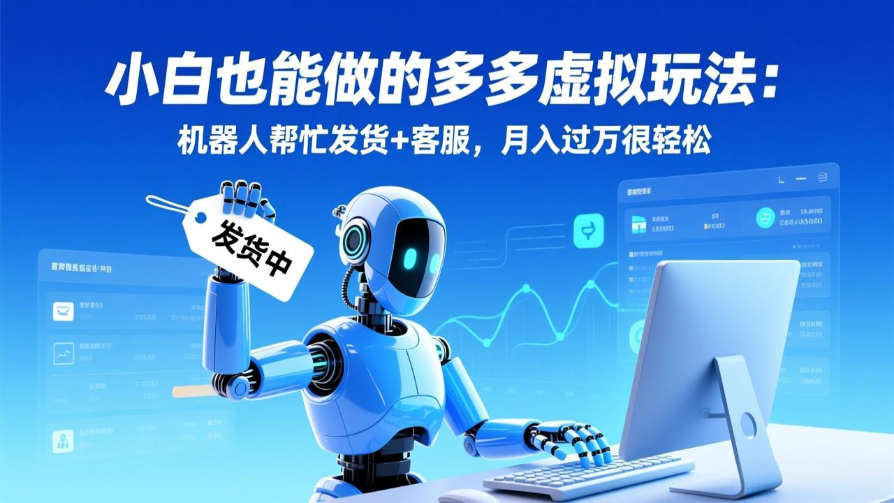 （17230期）小白也能做的多多虚拟玩法：机器人帮忙发货+客服，月入过万很轻松_豪客资源创业项目网-豪客资源_豪客资源库