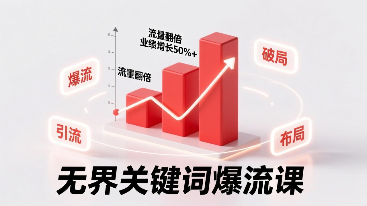 （17063期）无界关键词爆流课，破局布局逻辑、阶段精准引流，实现流量翻倍，店铺业绩增长50%+。_豪客资源创业项目网-豪客资源_豪客资源库