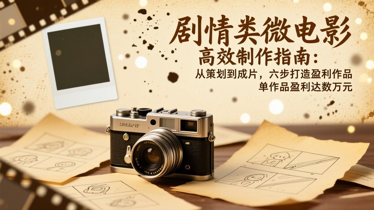 （17086期）剧情类微电影高效制作指南：从策划到成片，六步打造盈利作品，单作品盈利达数万元_豪客资源创业项目网-豪客资源_豪客资源库