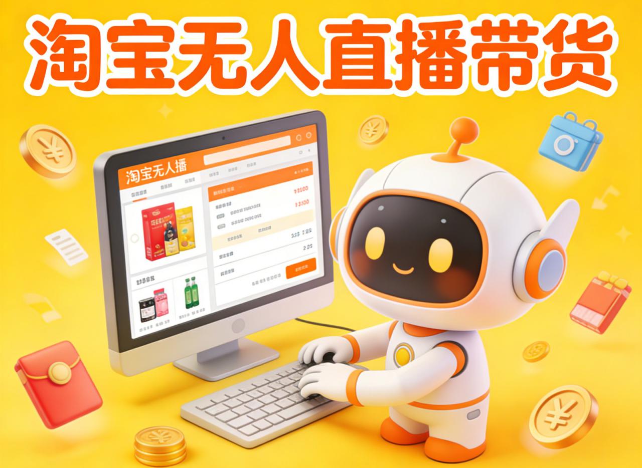 淘宝无人直播带货，24小时自动卖货，月佣金1W+，不违规不封号，不用露脸_豪客资源创业网-豪客资源_豪客资源库
