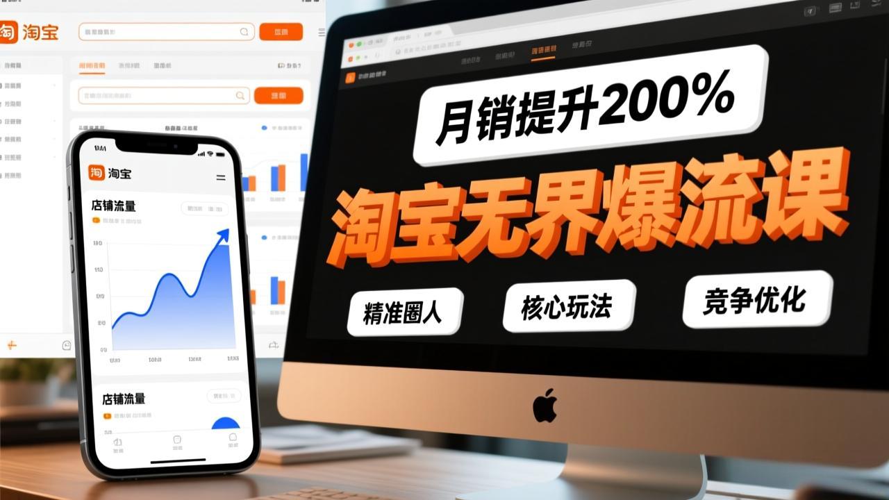 （17132期）淘宝无界爆流课，精准圈人、核心玩法、竞争优化，快速引爆店铺流量，月销提升200%_豪客资源创业项目网-豪客资源_豪客资源库