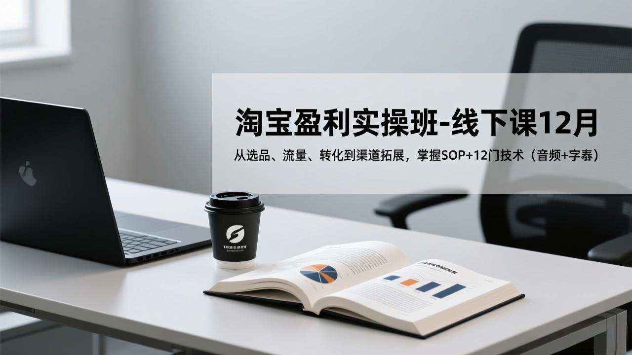 （17079期）淘宝盈利实操班-线下课12月，从选品、流量、转化到渠道拓展，掌握SOP+12门技术（音频+字幕）_豪客资源创业项目网-豪客资源_豪客资源库