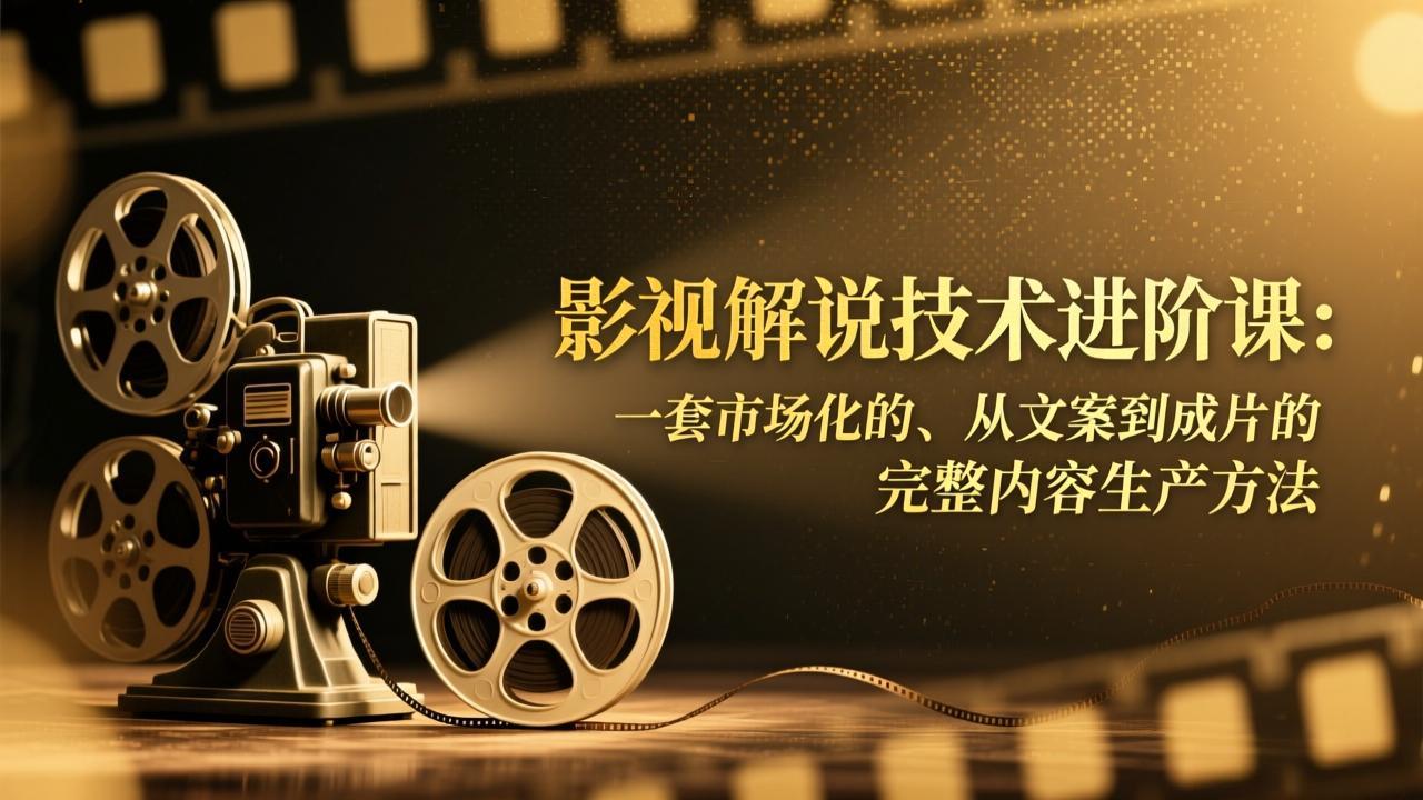 （17185期）影视解说技术进阶课：一套市场化的、从文案到成片的完整内容生产方法_豪客资源创业项目网-豪客资源_豪客资源库