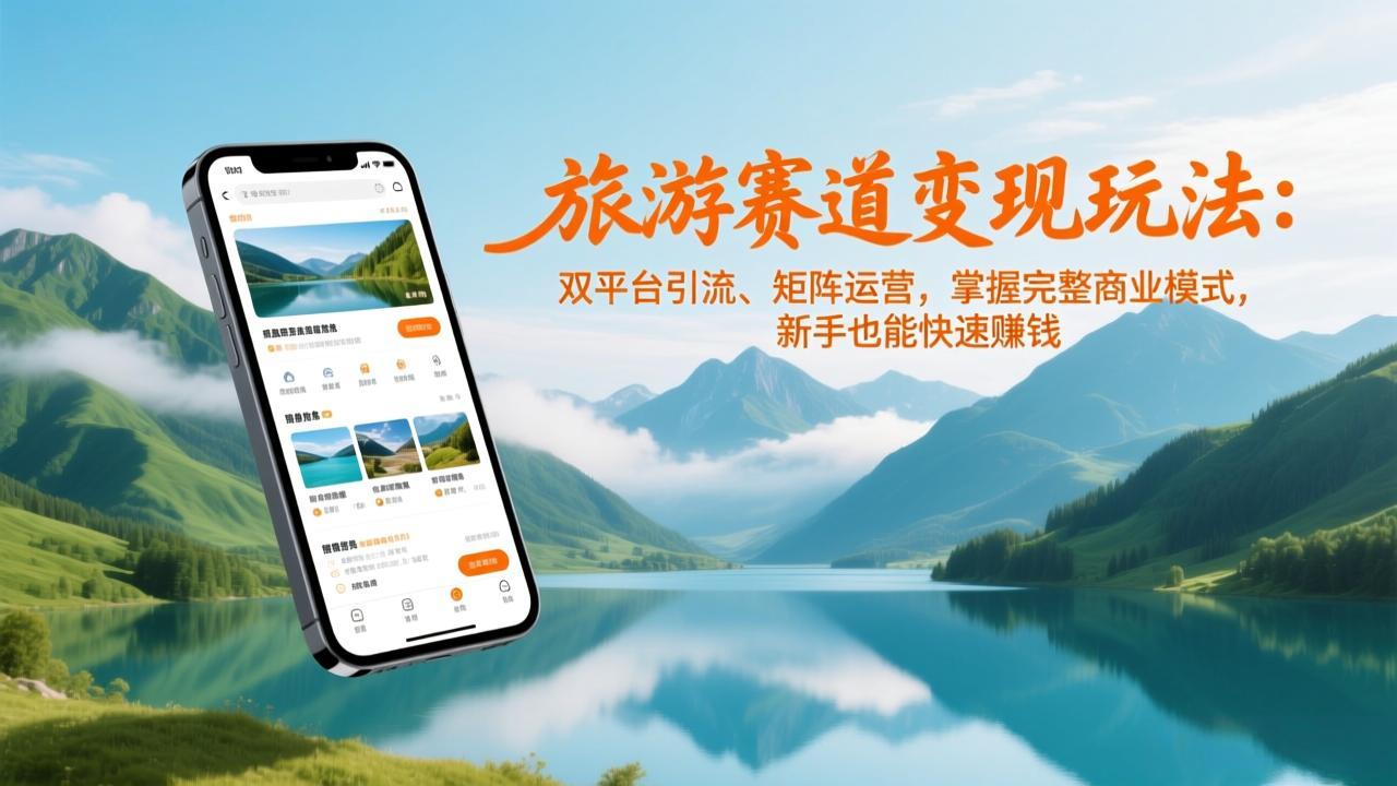 （17153期）旅游赛道变现玩法：双平台引流、矩阵运营，掌握完整商业模式，新手也能快速赚钱_豪客资源创业项目网-豪客资源_豪客资源库