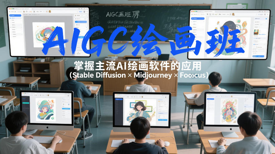 AIGC绘画班，掌握主流Ai绘画软件的应用（Stable Diffusion x Midjourney x Fooocus）——豪客资源创业项目网-豪客资源_豪客资源库