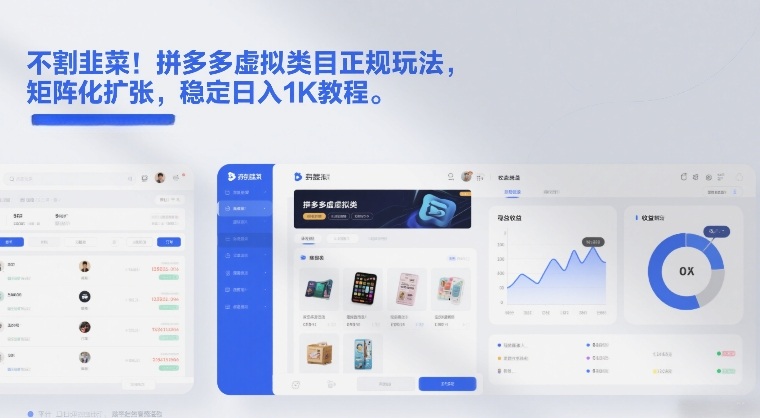 不割韭菜！拼多多虚拟类目正规玩法，矩阵化扩张，稳定日入1K教程【揭秘】——豪客资源创业项目网-豪客资源_豪客资源库