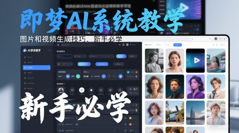 即梦AI系统教学，图片和视频生成技巧，新手必学——豪客资源创业项目网-豪客资源_豪客资源库