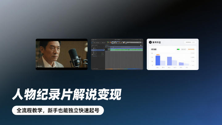 人物纪录片解说变现，全流程教学，新手也能独立快速起号——豪客资源创业项目网-豪客资源_豪客资源库