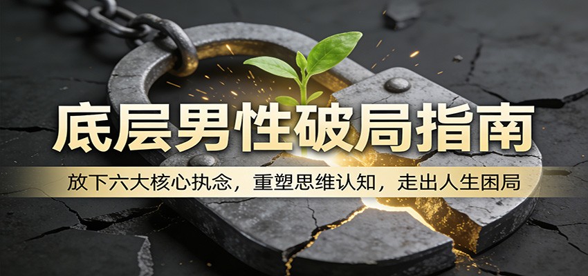底层男性破局指南：放下六大核心执念，重塑思维认知，走出人生困局_豪客资源创业网-豪客资源_豪客资源库