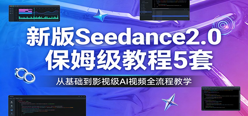 新版Seedance2.0保姆级教程5套：从基础到影视级AI视频全流程教学_豪客资源创业网-豪客资源_豪客资源库