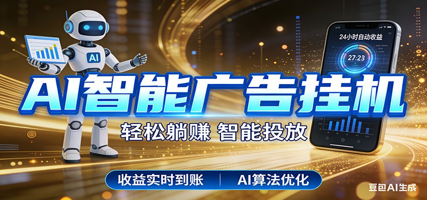 智能广告挂机新时代，利用碎片化时间实现稳定被动收益，AI帮你持续盈利_豪客资源创业网-豪客资源_豪客资源库