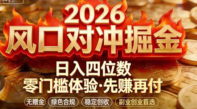 （17631期）2026美金对冲套利，无赠金对冲策略保驾护航，低门槛易上手实操。单人单日收益2000+_豪客资源创业项目网-豪客资源_豪客资源库