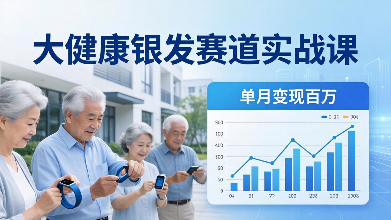 （17754期）大健康银发赛道实战课：拆解视频号线索型 IP 单月变现百万逻辑，教你精准获客高效变现_豪客资源创业项目网-豪客资源_豪客资源库