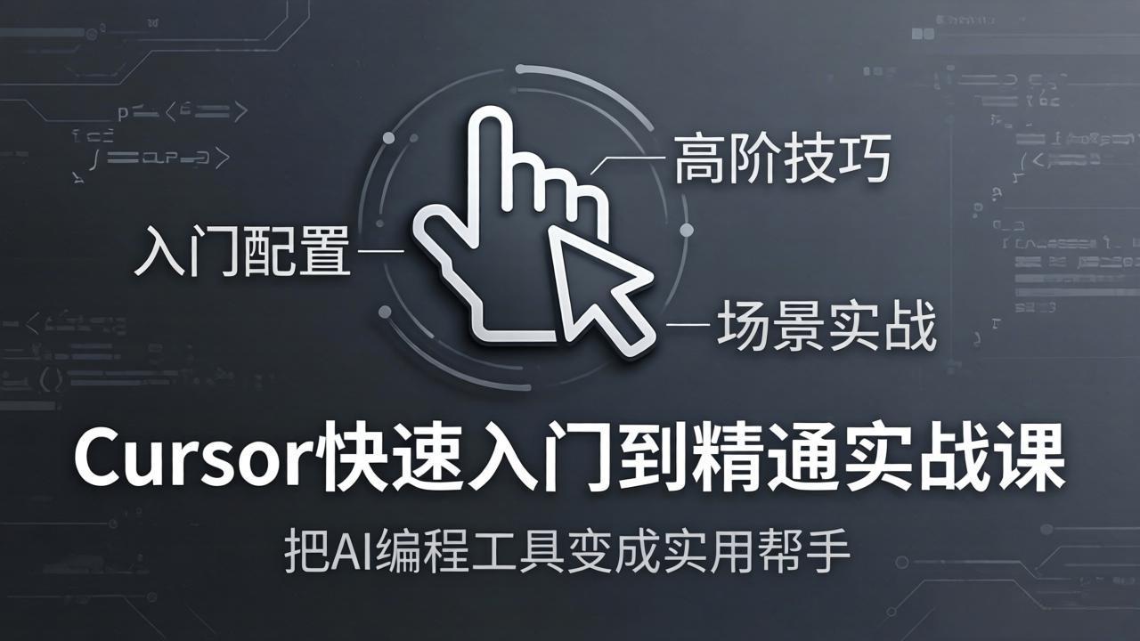 （17794期）Cursor快速入门到精通实战课：入门配置+高阶技巧+场景实战，把AI编程工具变成实用帮手_豪客资源创业项目网-豪客资源_豪客资源库