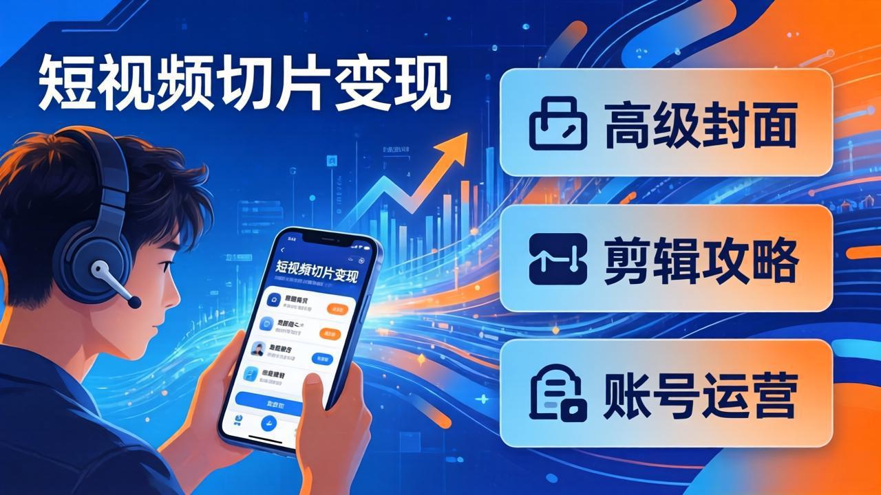（17758期）短视频切片变现速成班2.0：高级封面+剪辑攻略+账号运营，0基础小白快速入局副业_豪客资源创业项目网-豪客资源_豪客资源库