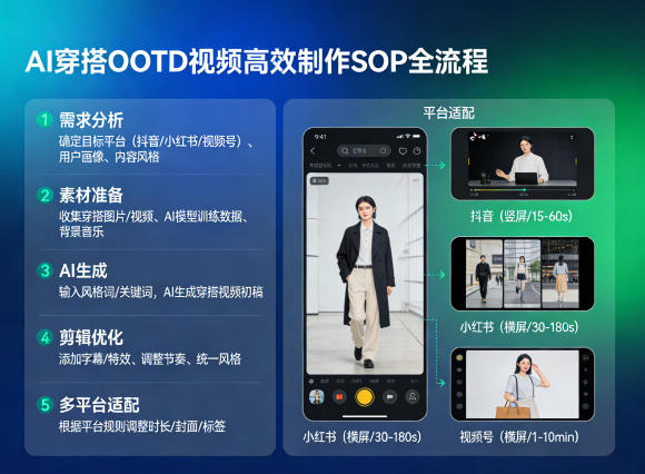 AI穿搭OOTD视频高效制作SOP全流程，适配抖音小红书视频号全平台——豪客资源创业项目网-豪客资源_豪客资源库