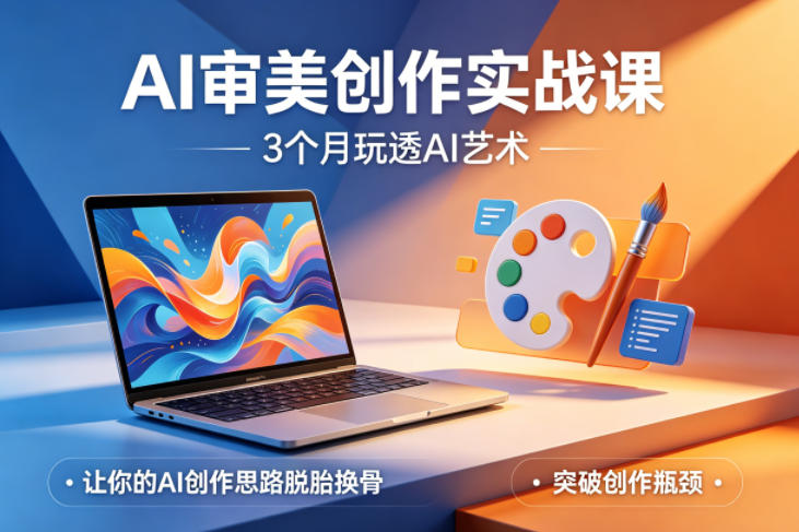 AI审美创作实战课，3个月玩透AI艺术，让你的AI创作思路脱胎换骨，突破创作瓶颈——豪客资源创业项目网-豪客资源_豪客资源库