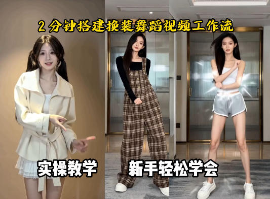 通过Coze工作流，制作《跳舞卡点换装视频》，两分钟制作完成，从0到1演示搭建过程——豪客资源创业项目网-豪客资源_豪客资源库