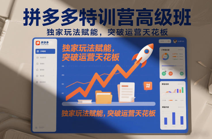 拼多多特训营高阶班，独家玩法赋能，突破运营天花板（更新26年4月24日）——豪客资源创业项目网-豪客资源_豪客资源库