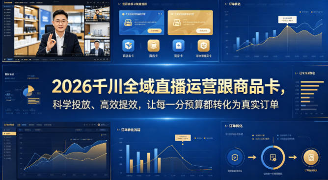 2026千川全域直播运营跟商品卡，科学投放、高效提效，让每一分预算都转化为真实订单——豪客资源创业项目网-豪客资源_豪客资源库