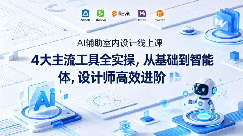 AI辅助室内设计线上课｜4大主流工具全实操，从基础到智能体，设计师高效进阶——豪客资源创业项目网-豪客资源_豪客资源库