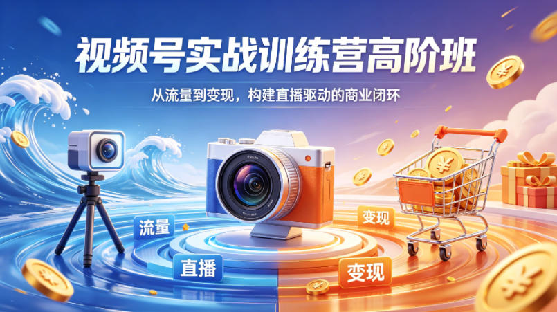 视频号实战训练营高阶班，从流量到变现，构建直播驱动的商业闭环（26年4月）——豪客资源创业项目网-豪客资源_豪客资源库