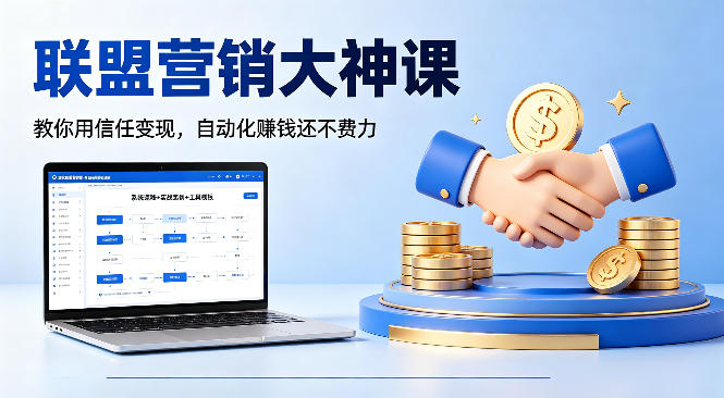 联盟营销大神课，教你用信任变现，自动化賺钱还不费力【原创双语字幕】——豪客资源创业项目网-豪客资源_豪客资源库