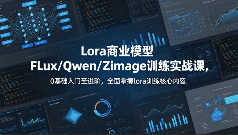 系统性学习Lora商业模型FLux／Qwen／Zimage训练实战课，0基础入门至进阶，全面掌握lora训练核心内容——豪客资源创业项目网-豪客资源_豪客资源库