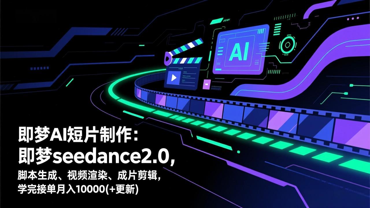 （17969期）即梦AI 短片制作(更新)：即梦seedance2.0，脚本生成、视频渲染、成片剪辑，学完接单月入10000+_豪客资源创业项目网-豪客资源_豪客资源库