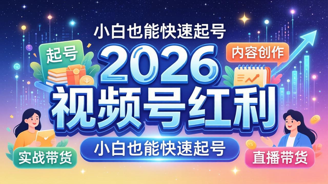 （18222期）2026视频号红利实战营，大佬亲授起号、内容、直播、IP、投流、私域、矩阵全套落地打法_豪客资源创业项目网-豪客资源_豪客资源库
