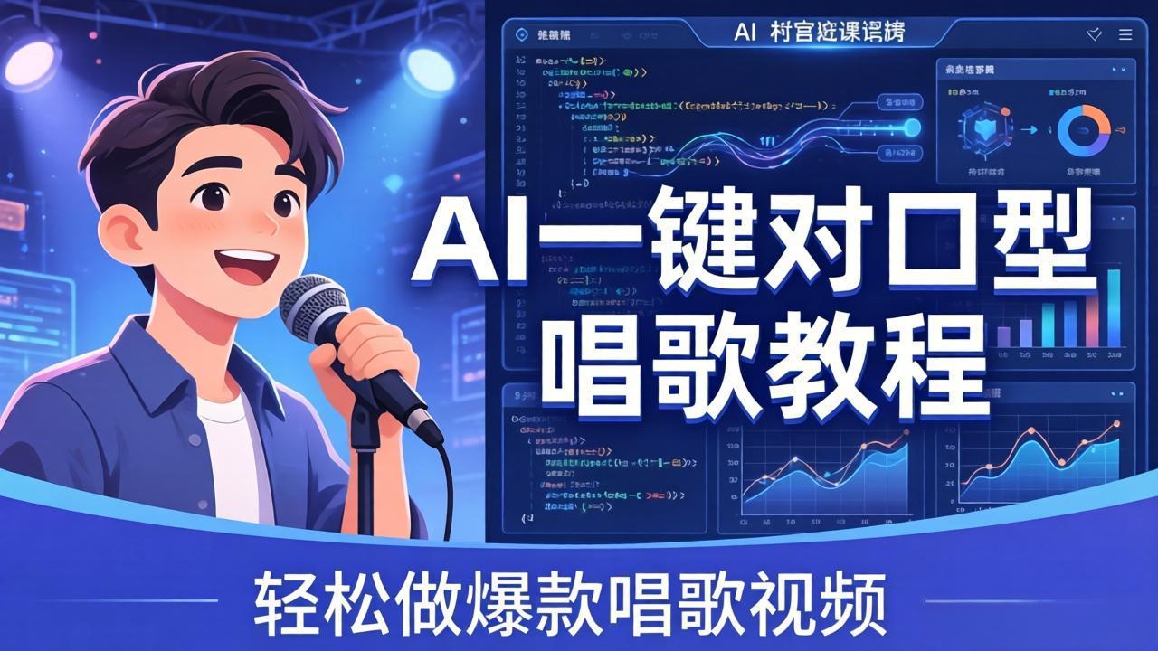 （18118期） AI一键对口型唱歌教程：零基础也能学，素材准备+模型训练+音色转换，轻松做爆款唱歌视频_豪客资源创业项目网-豪客资源_豪客资源库