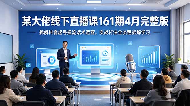 （18209期）某大佬线下直播课161期4月完整版，拆解抖音起号投流话术运营，实战打法全流程拆解学习_豪客资源创业项目网-豪客资源_豪客资源库
