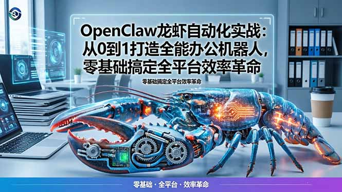 （17996期）OpenClaw龙虾自动化实战：从0到1打造全能办公机器人，零基础搞定全平台效率革命_豪客资源创业项目网-豪客资源_豪客资源库